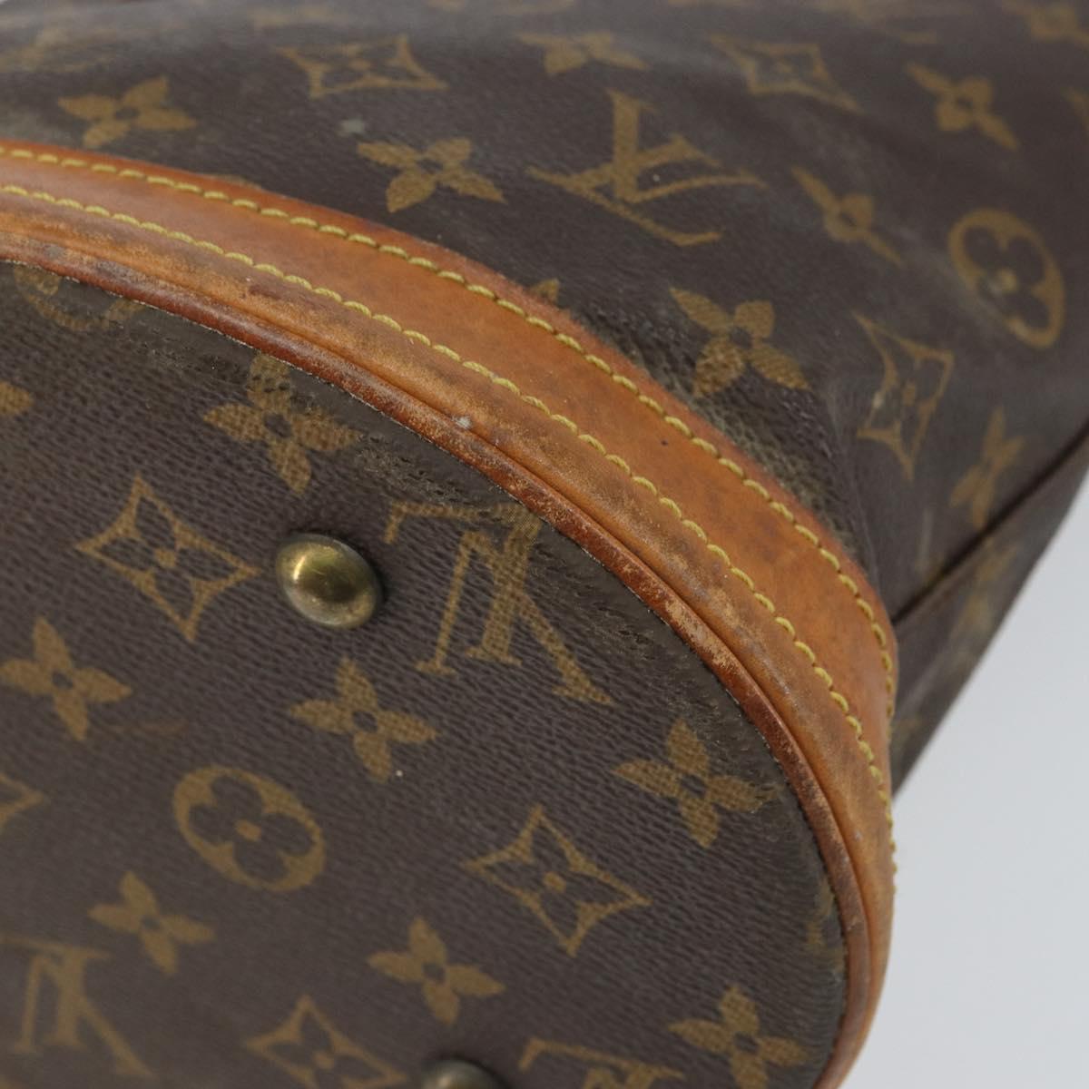 LOUIS VUITTON Monogram Bucket PM Shoulder Bag M42238 LV Auth ka1993