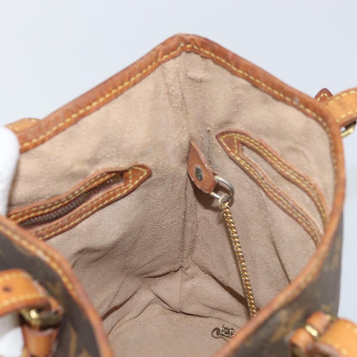 LOUIS VUITTON Monogram Bucket PM Shoulder Bag M42238 LV Auth ka1993