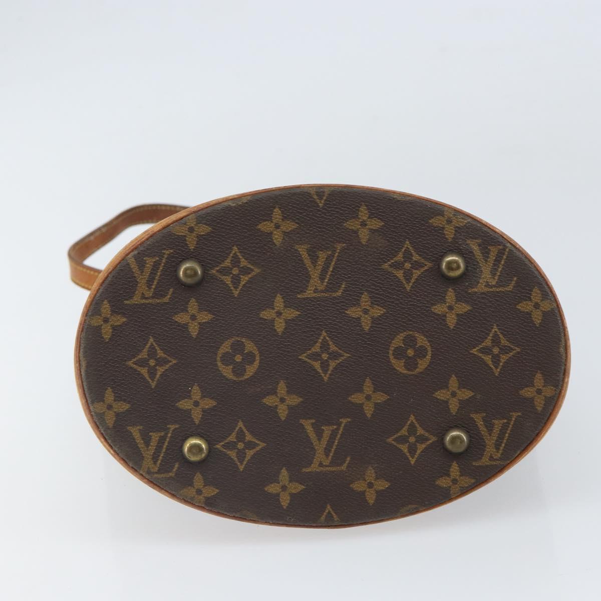 LOUIS VUITTON Monogram Bucket PM Shoulder Bag M42238 LV Auth ka1993
