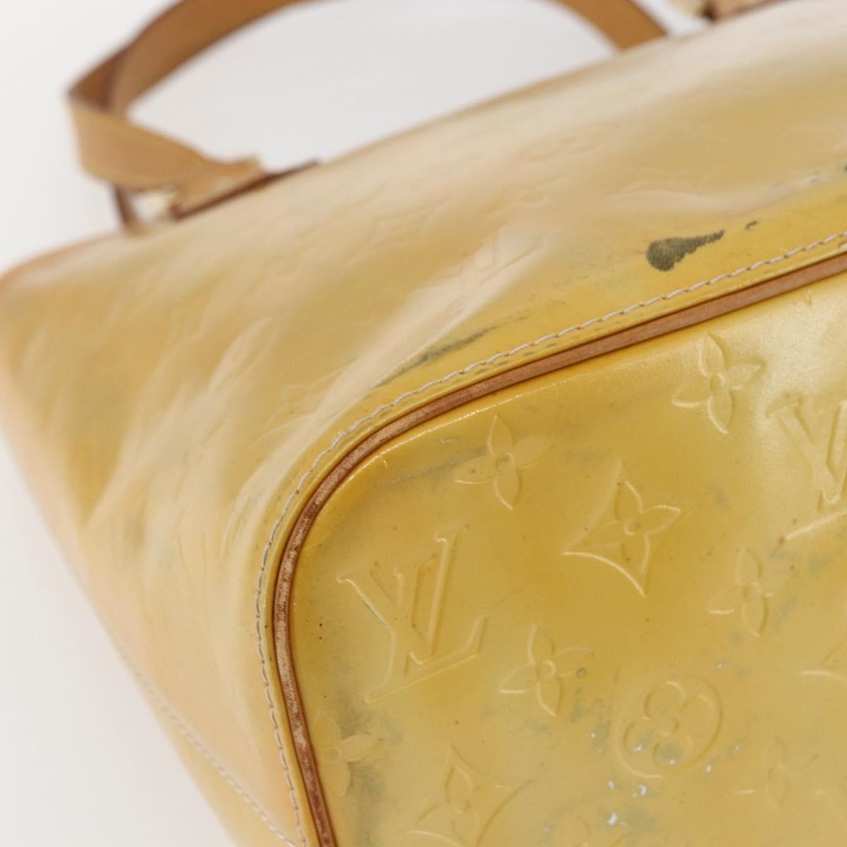 LOUIS VUITTON Monogram Vernis Houston Hand Bag Gris M91053 LV Auth ka1997