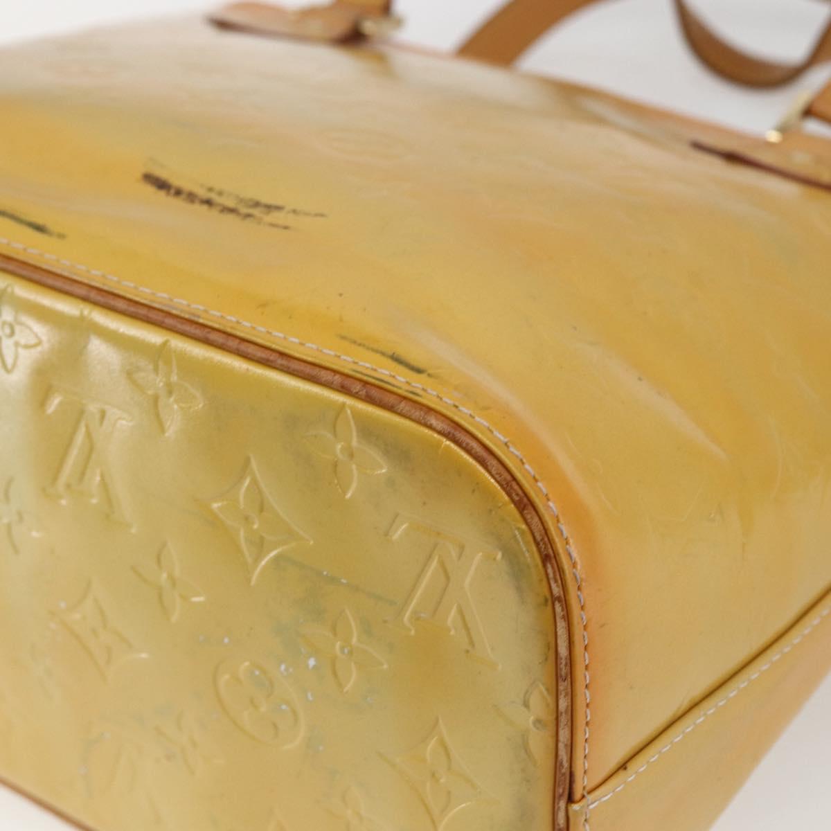 LOUIS VUITTON Monogram Vernis Houston Hand Bag Gris M91053 LV Auth ka1997