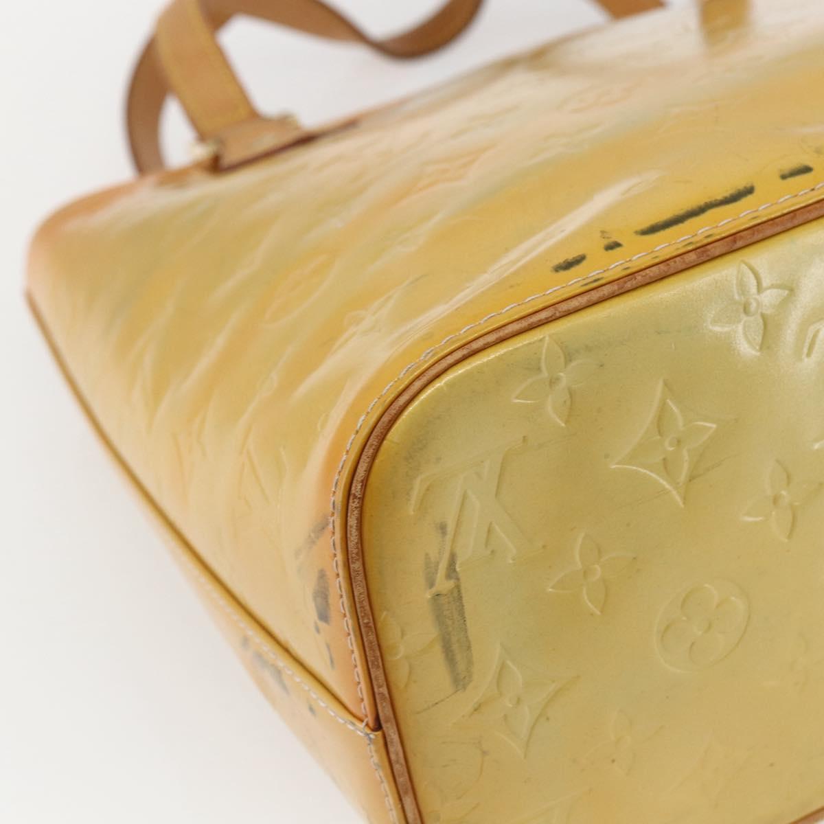 LOUIS VUITTON Monogram Vernis Houston Hand Bag Gris M91053 LV Auth ka1997