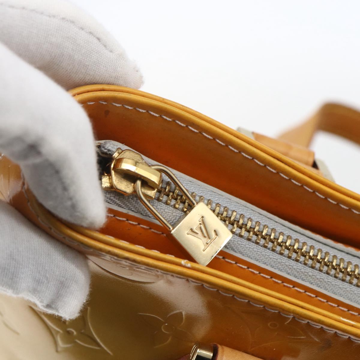 LOUIS VUITTON Monogram Vernis Houston Hand Bag Gris M91053 LV Auth ka1997