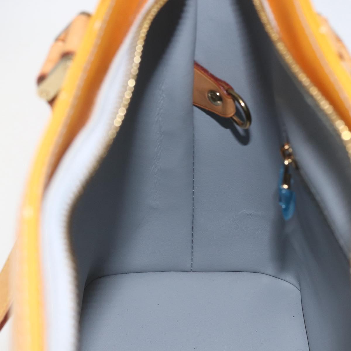 LOUIS VUITTON Monogram Vernis Houston Hand Bag Gris M91053 LV Auth ka1997