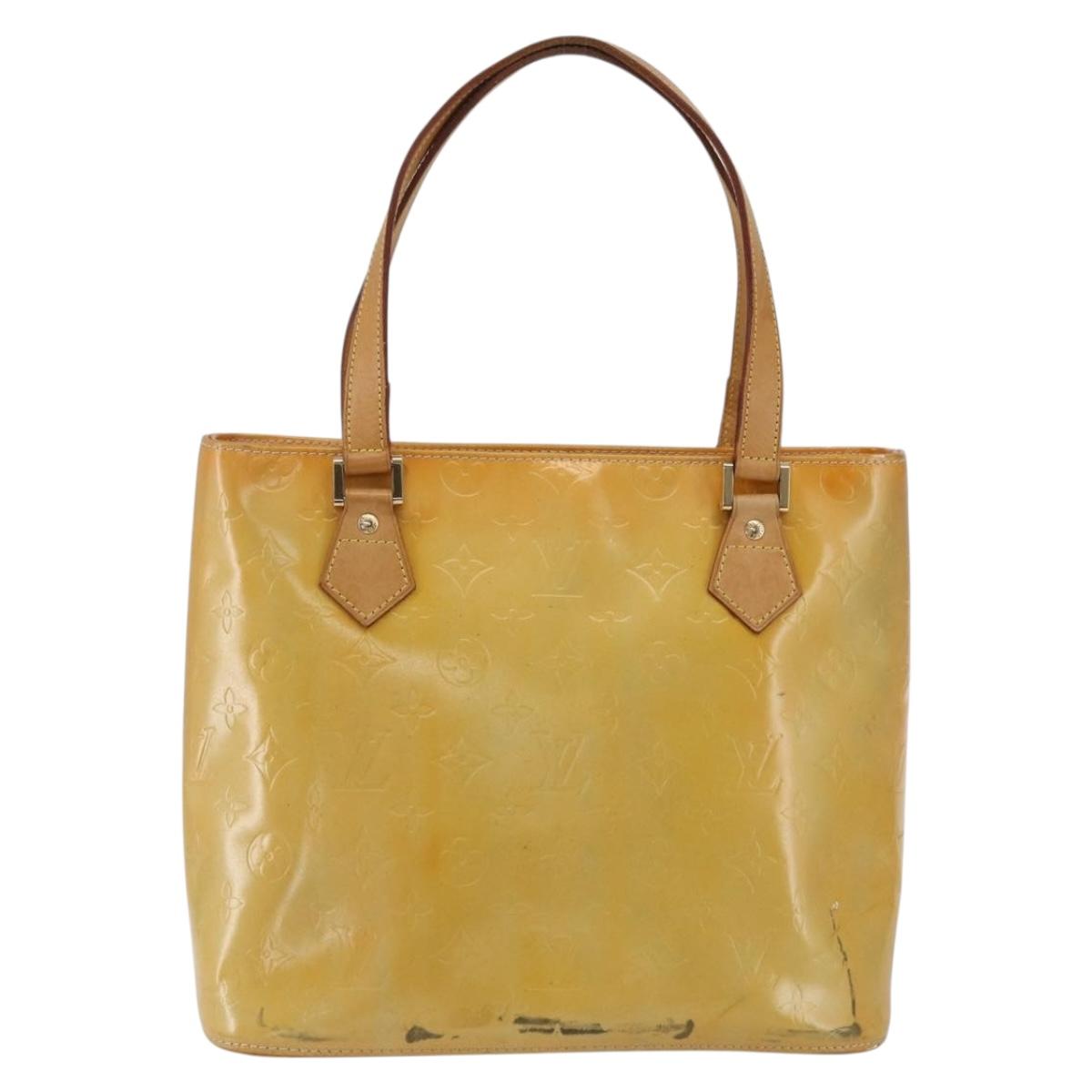 LOUIS VUITTON Monogram Vernis Houston Hand Bag Gris M91053 LV Auth ka1997