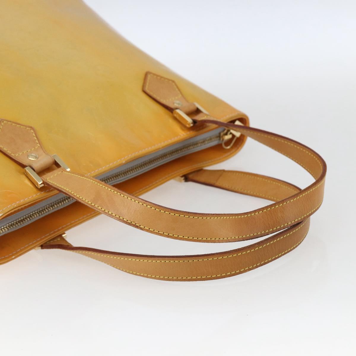 LOUIS VUITTON Monogram Vernis Houston Hand Bag Gris M91053 LV Auth ka1997