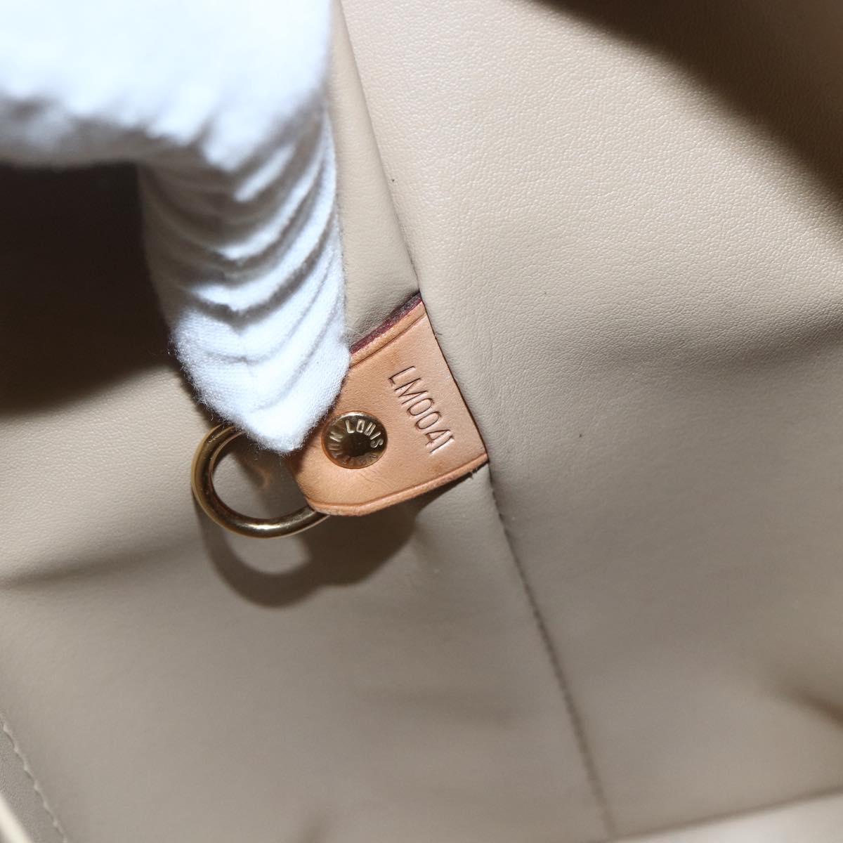 LOUIS VUITTON Monogram Vernis Houston Hand Bag Beige M91004 LV Auth ka1998