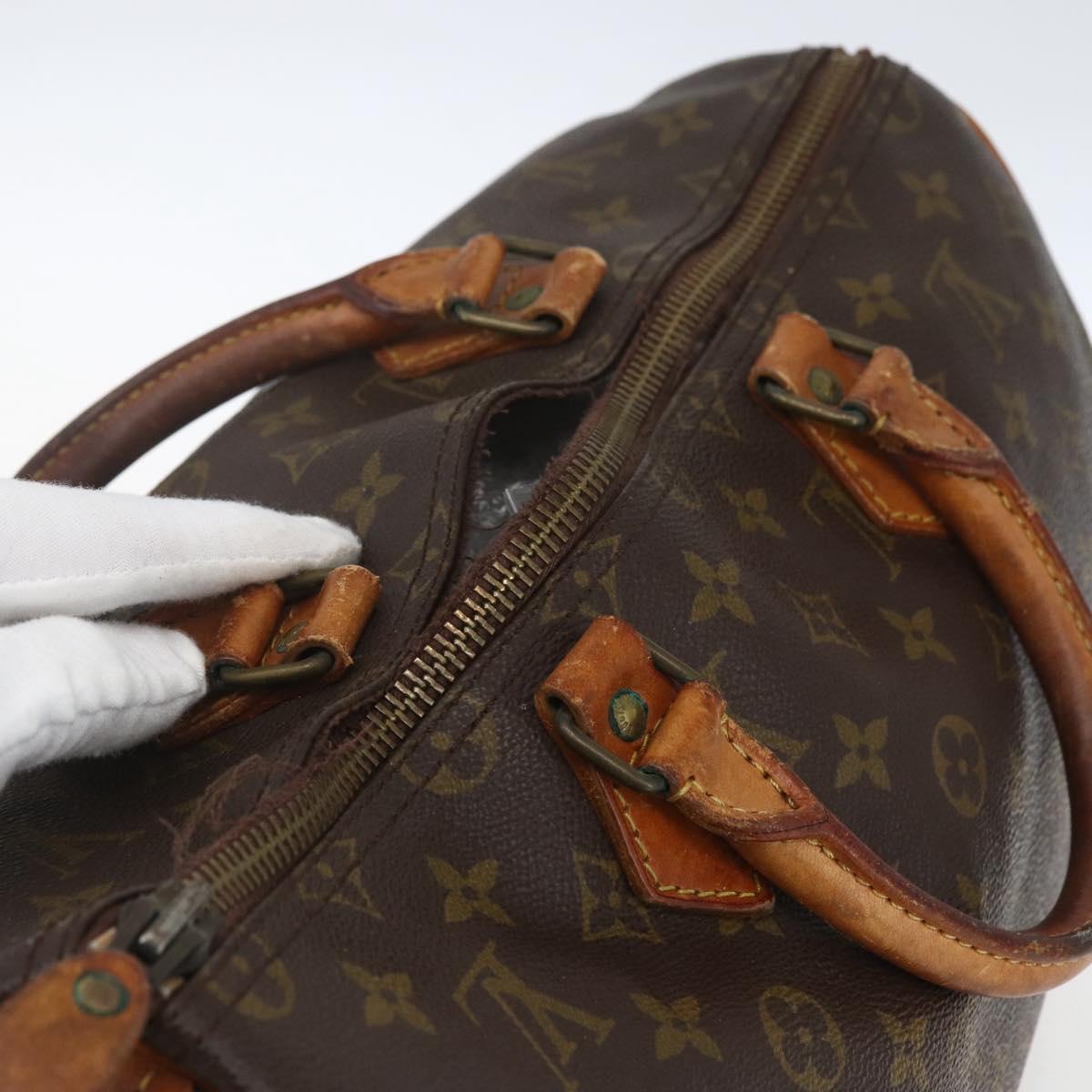 LOUIS VUITTON Monogram Speedy 30 Hand Bag M41526 LV Auth ka2002