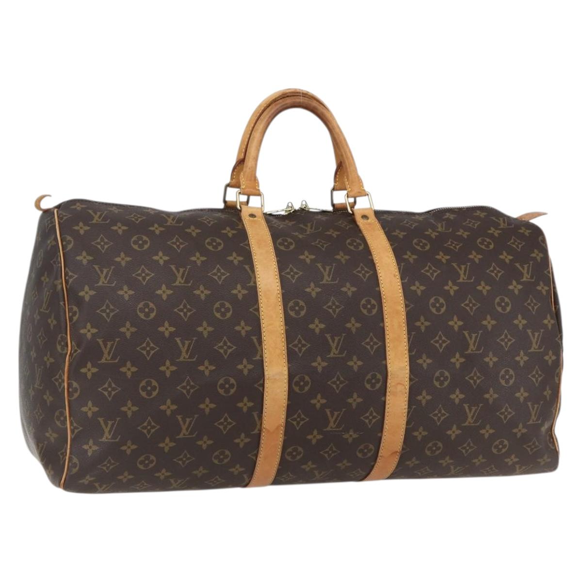 LOUIS VUITTON Monogram Keepall 55 Boston Bag M41424 LV Auth ka2011
