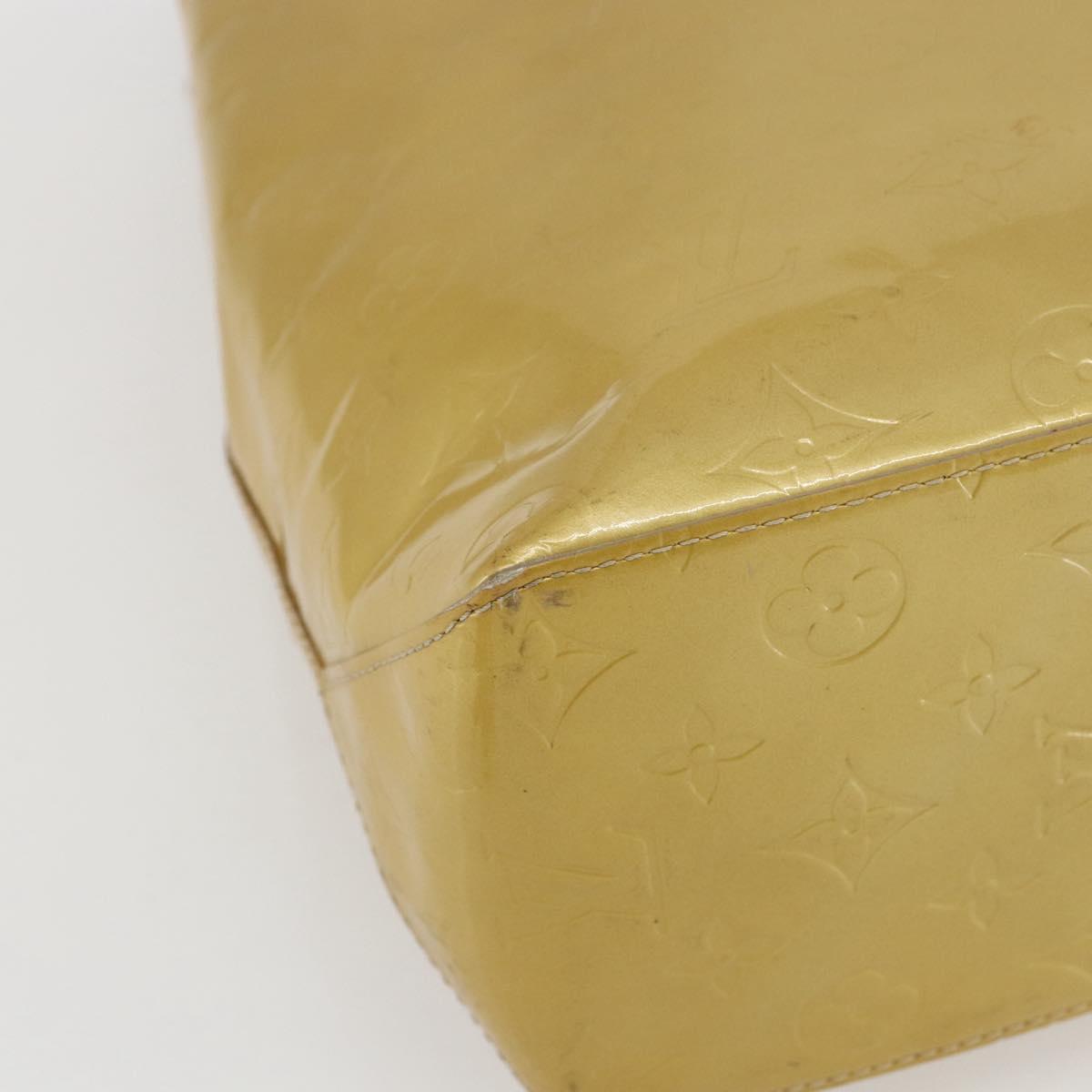 LOUIS VUITTON Monogram Vernis Reade MM Hand Bag Beige M91141 LV Auth ka2015