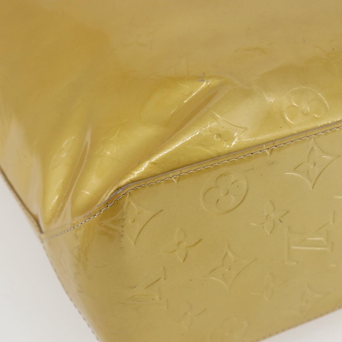 LOUIS VUITTON Monogram Vernis Reade MM Hand Bag Beige M91141 LV Auth ka2015