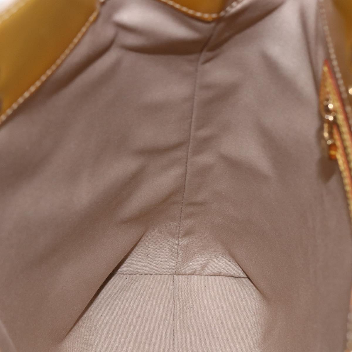 LOUIS VUITTON Monogram Vernis Reade MM Hand Bag Beige M91141 LV Auth ka2015