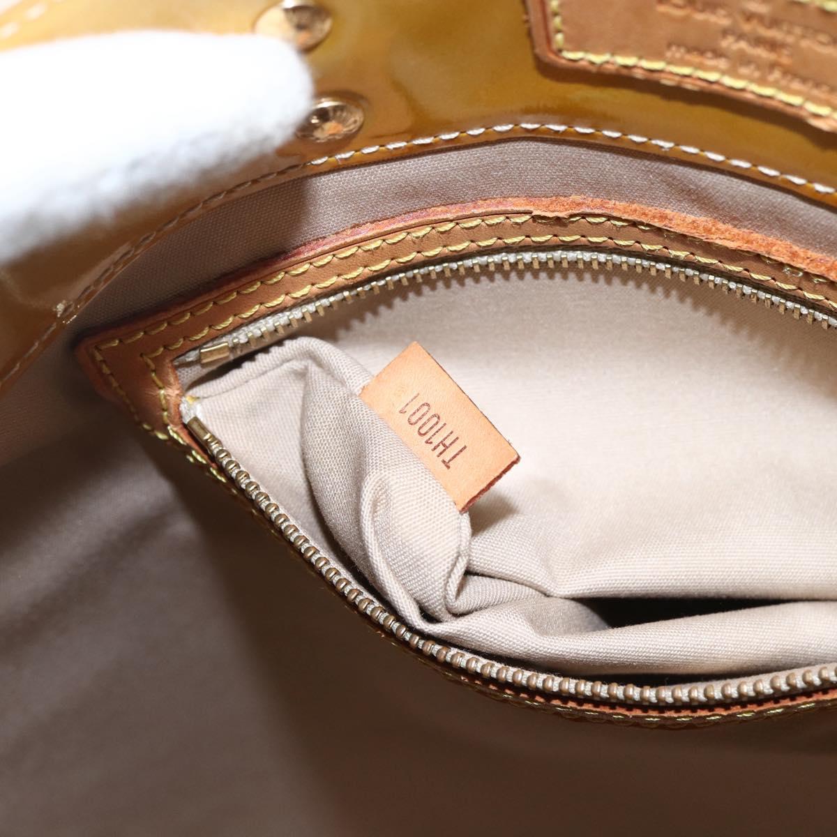 LOUIS VUITTON Monogram Vernis Reade MM Hand Bag Beige M91141 LV Auth ka2015