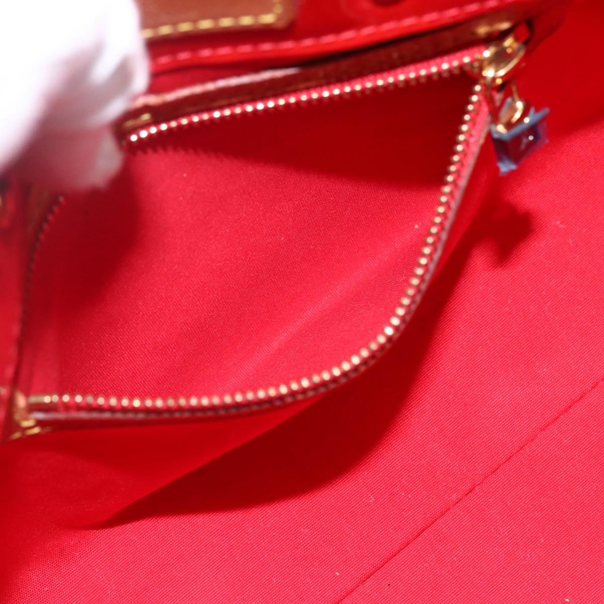 LOUIS VUITTON Monogram Vernis Reade PM Hand Bag Red Rouge M91088 LV Auth ka2020
