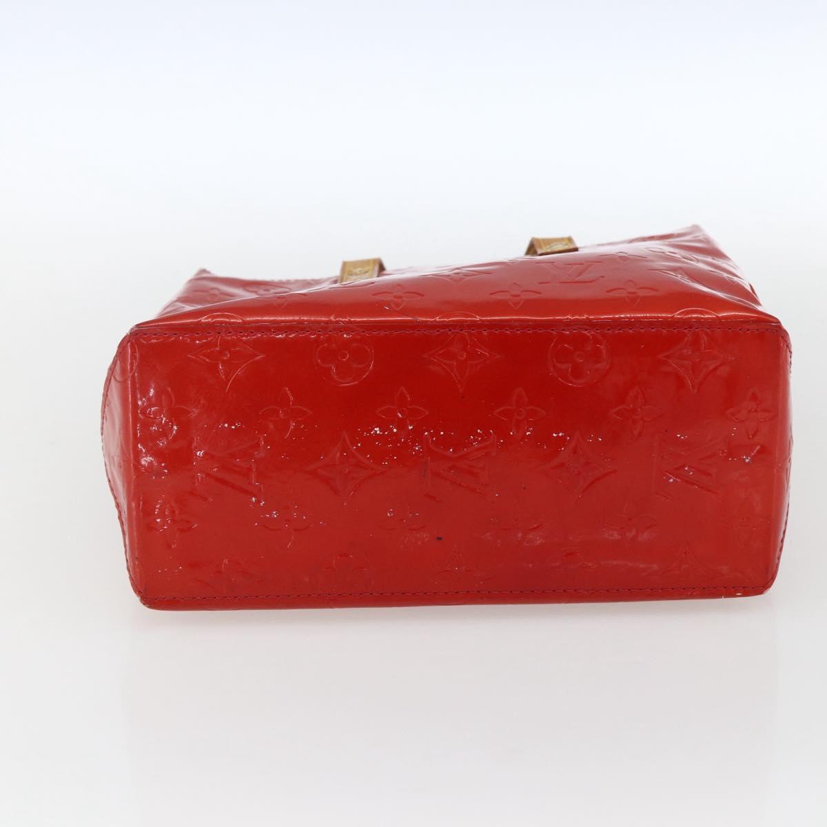 LOUIS VUITTON Monogram Vernis Reade PM Hand Bag Red Rouge M91088 LV Auth ka2020