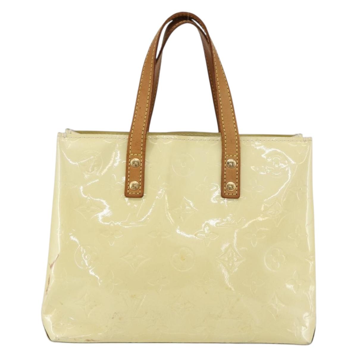 LOUIS VUITTON Monogram Vernis Reade PM Hand Bag Perle M91336 LV Auth ka2021