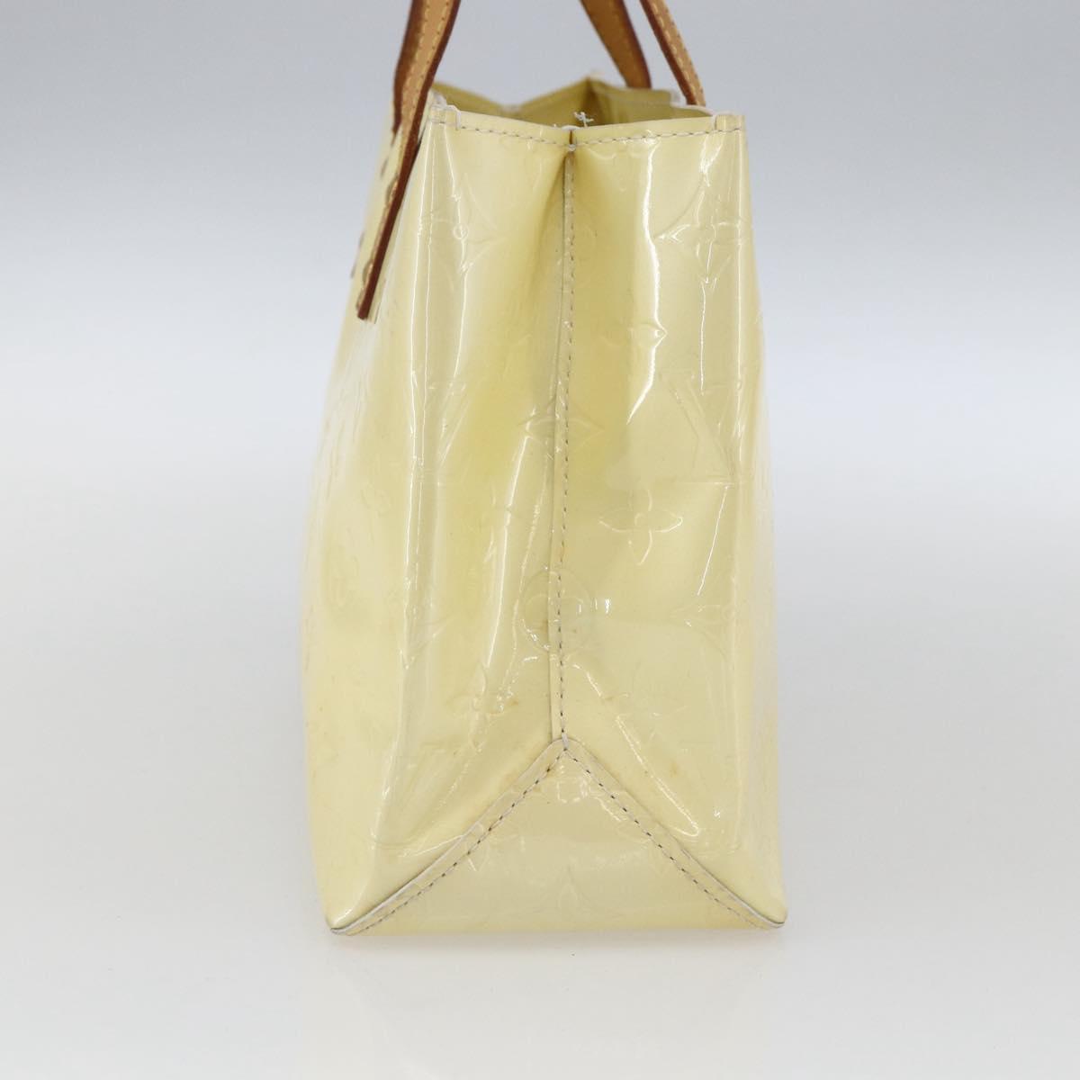 LOUIS VUITTON Monogram Vernis Reade PM Hand Bag Perle M91336 LV Auth ka2021