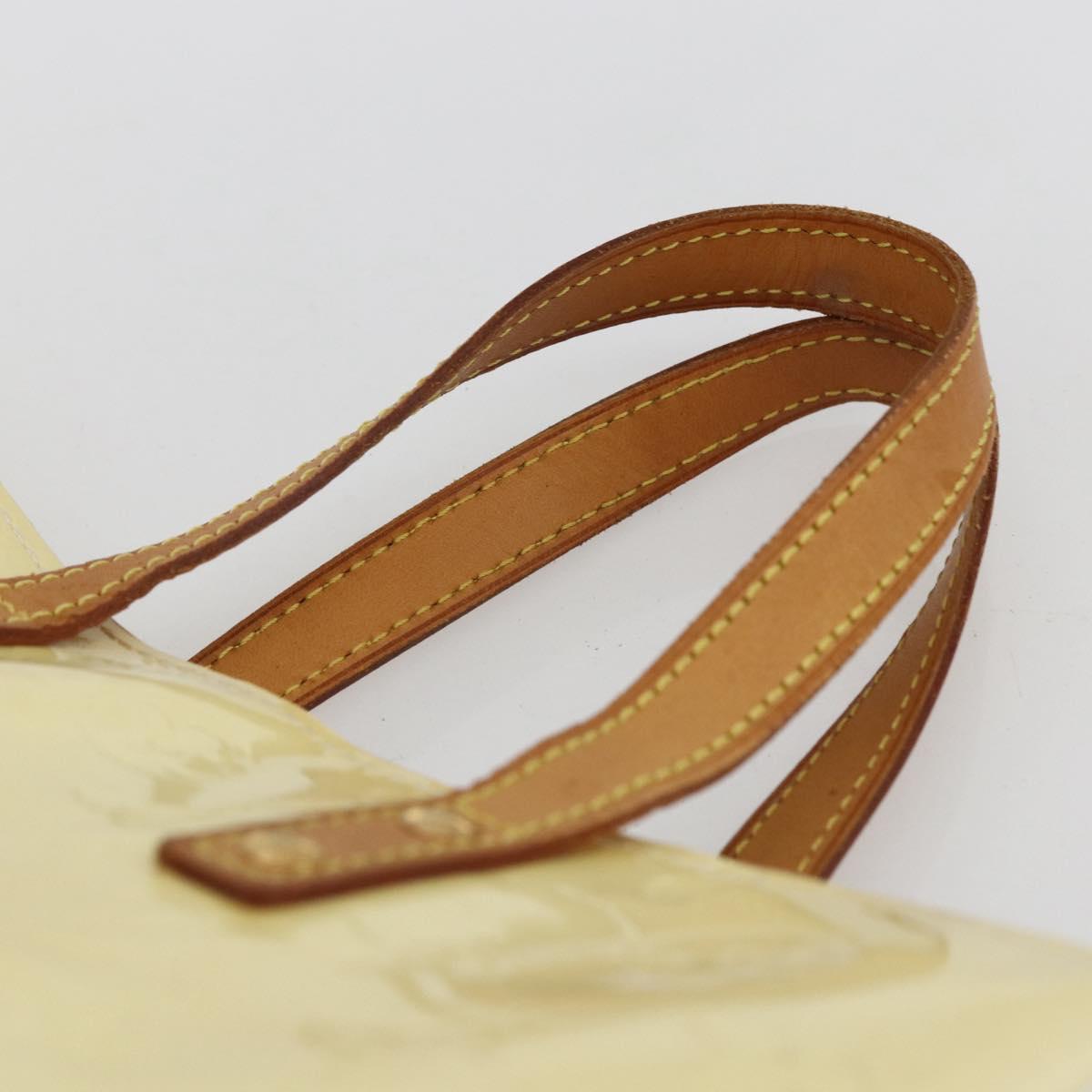 LOUIS VUITTON Monogram Vernis Reade PM Hand Bag Perle M91336 LV Auth ka2021