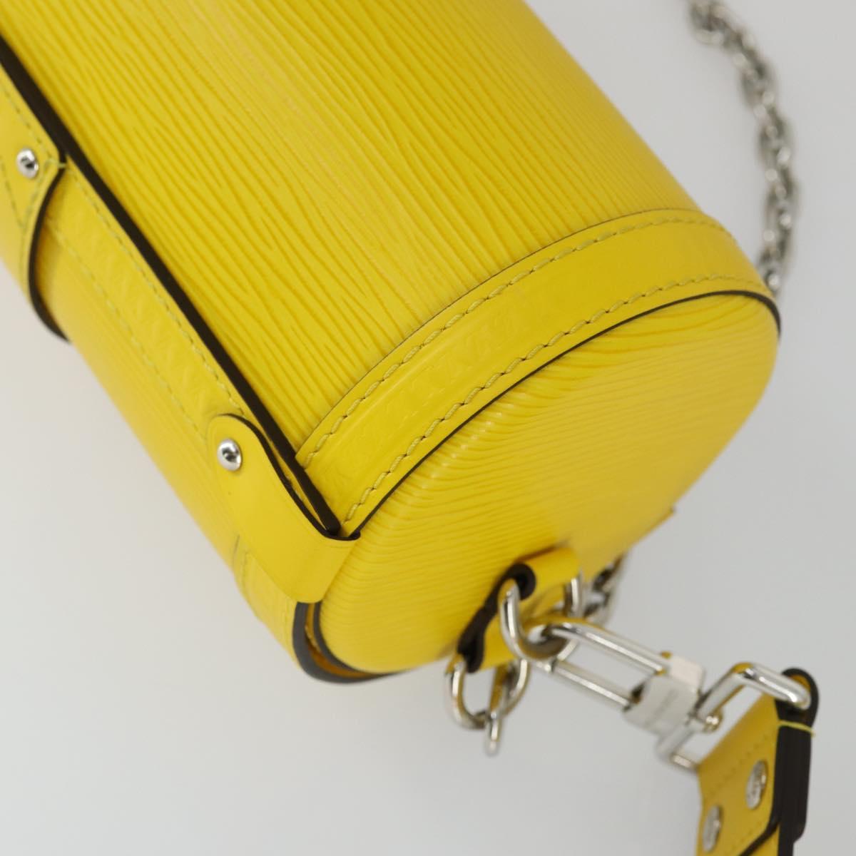 LOUIS VUITTON Epi Papillon Trunk Shoulder Bag Yellow M58647 LV Auth ka2029SAM