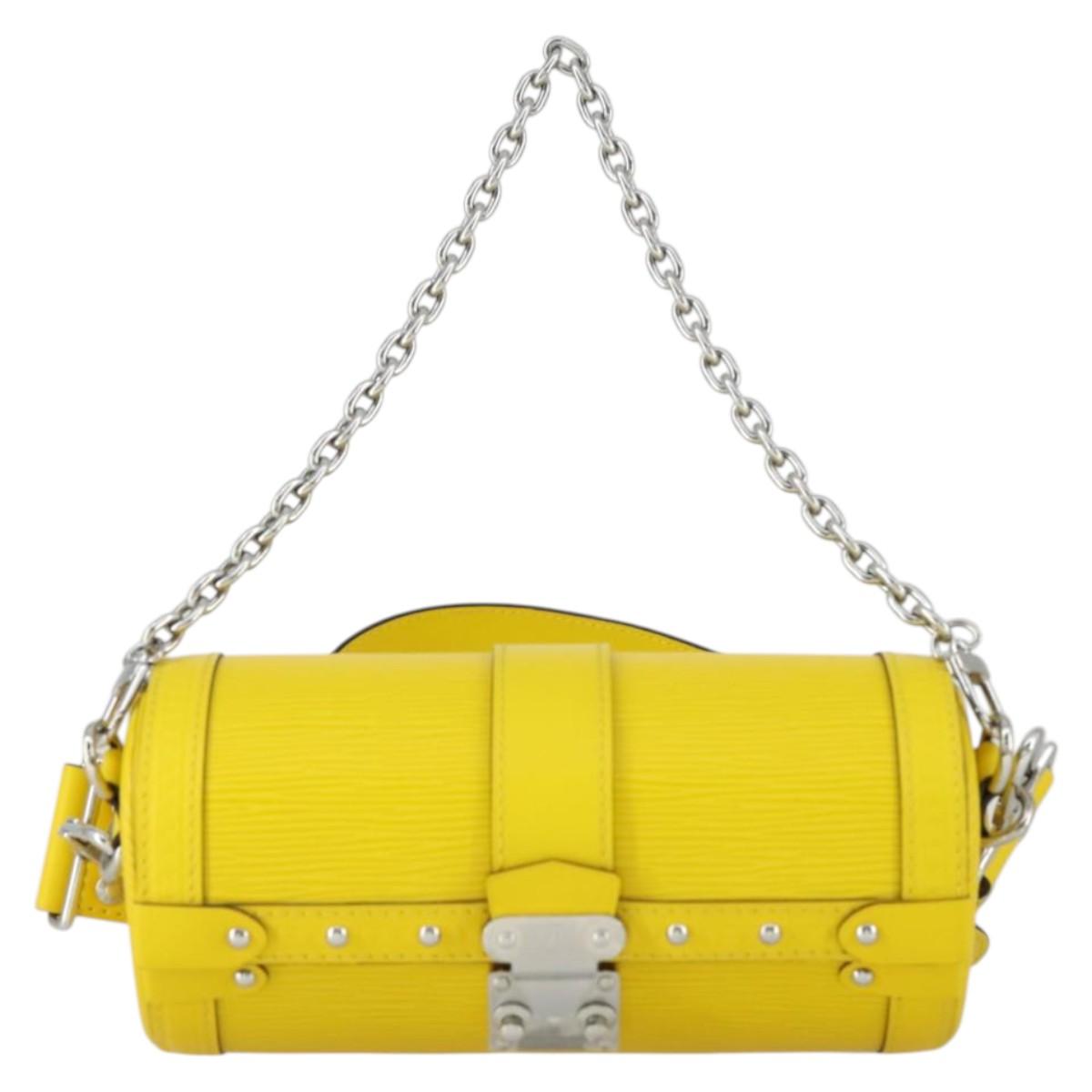 LOUIS VUITTON Epi Papillon Trunk Shoulder Bag Yellow M58647 LV Auth ka2029SAM