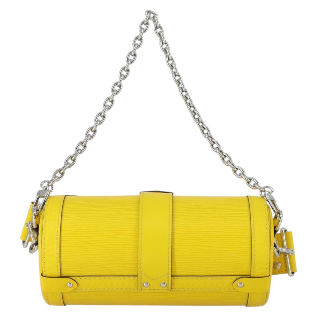 LOUIS VUITTON Epi Papillon Trunk Shoulder Bag Yellow M58647 LV Auth ka2029SAM