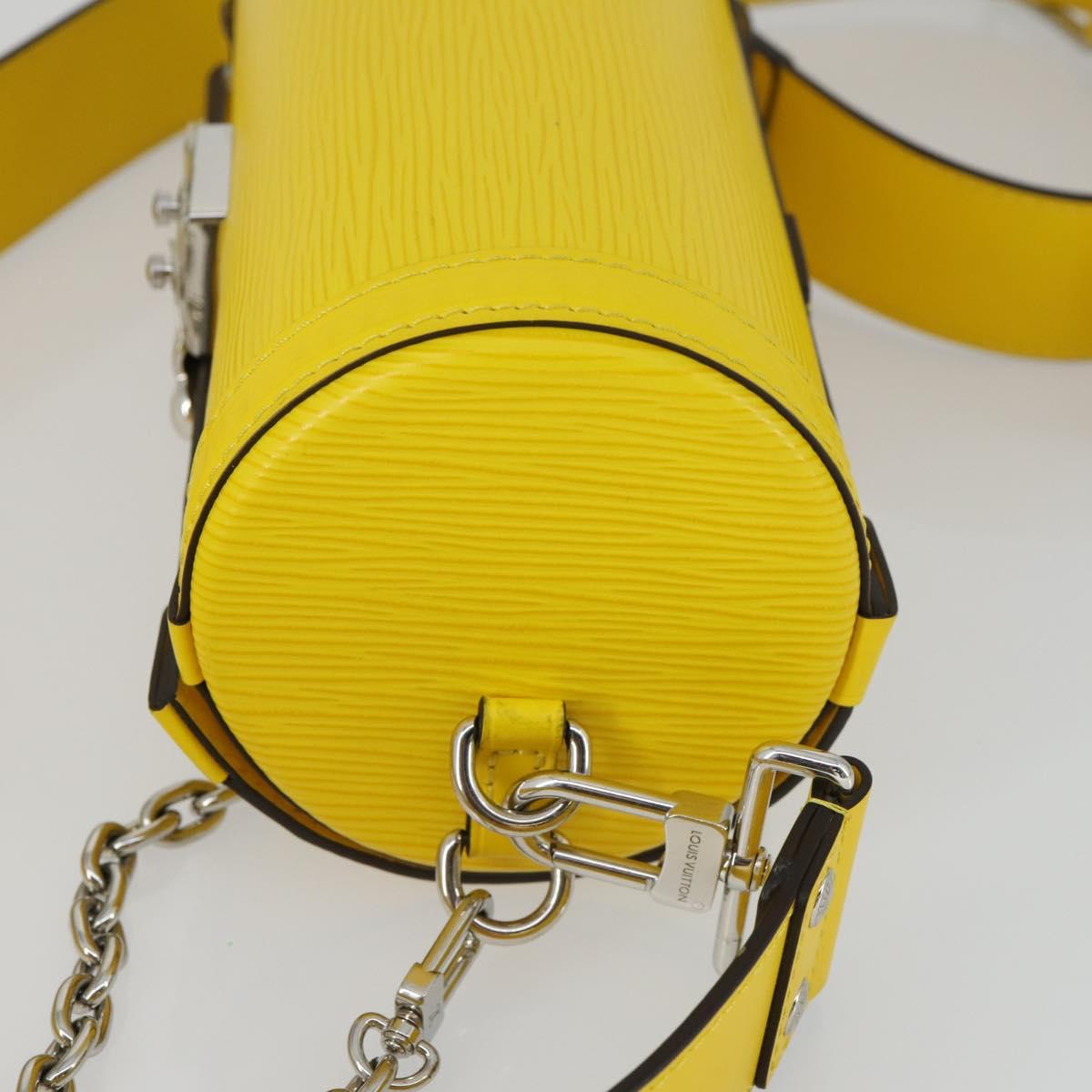 LOUIS VUITTON Epi Papillon Trunk Shoulder Bag Yellow M58647 LV Auth ka2029SAM