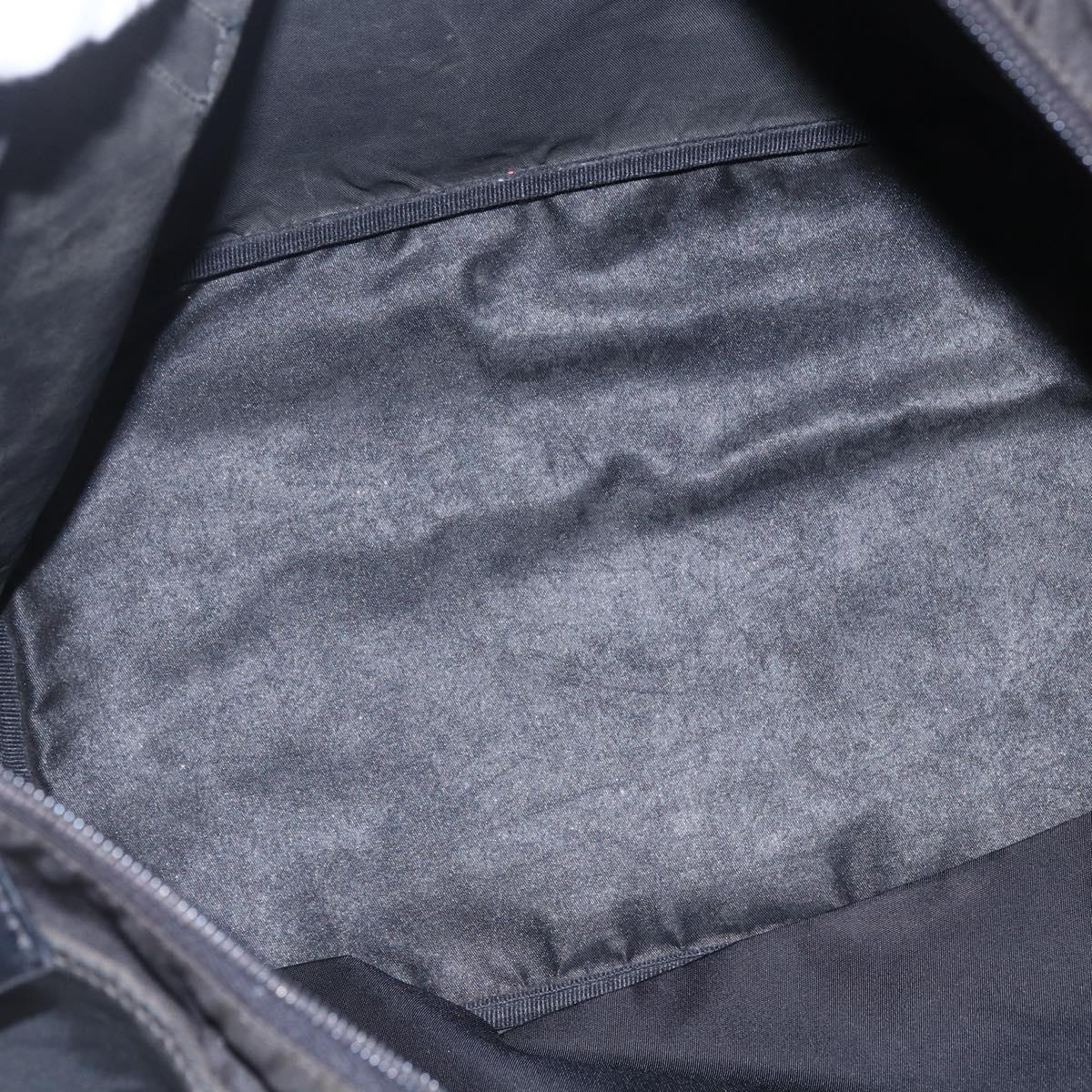 PRADA Shoulder Bag Nylon Black Silver Auth ka203