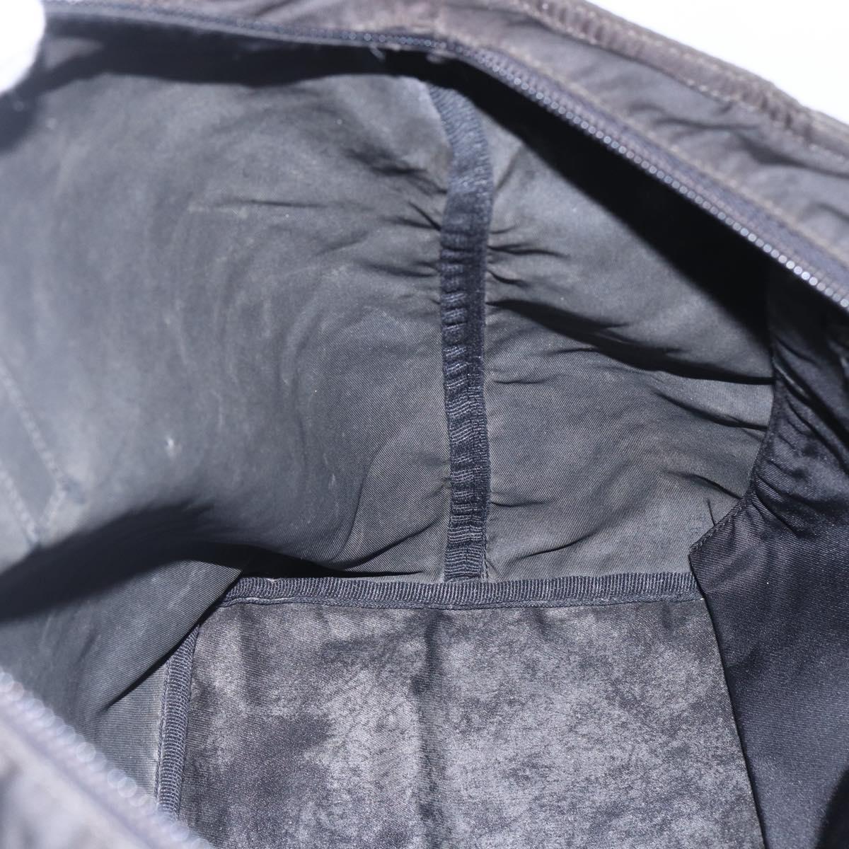 PRADA Shoulder Bag Nylon Black Silver Auth ka203