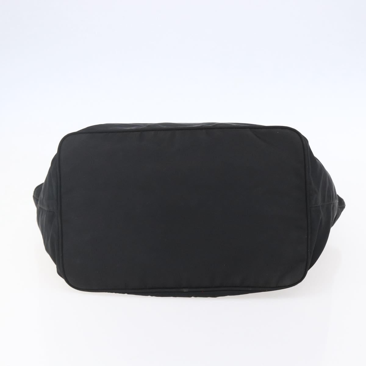 PRADA Shoulder Bag Nylon Black Silver Auth ka203