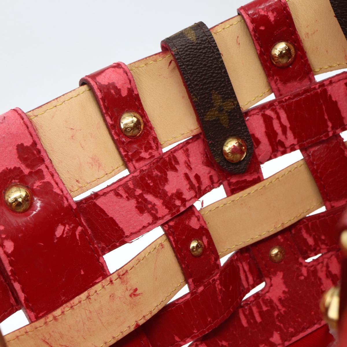 LOUIS VUITTON Monogram Ruby Sarina MM Tote Bag Red M95611 LV Auth ka2035