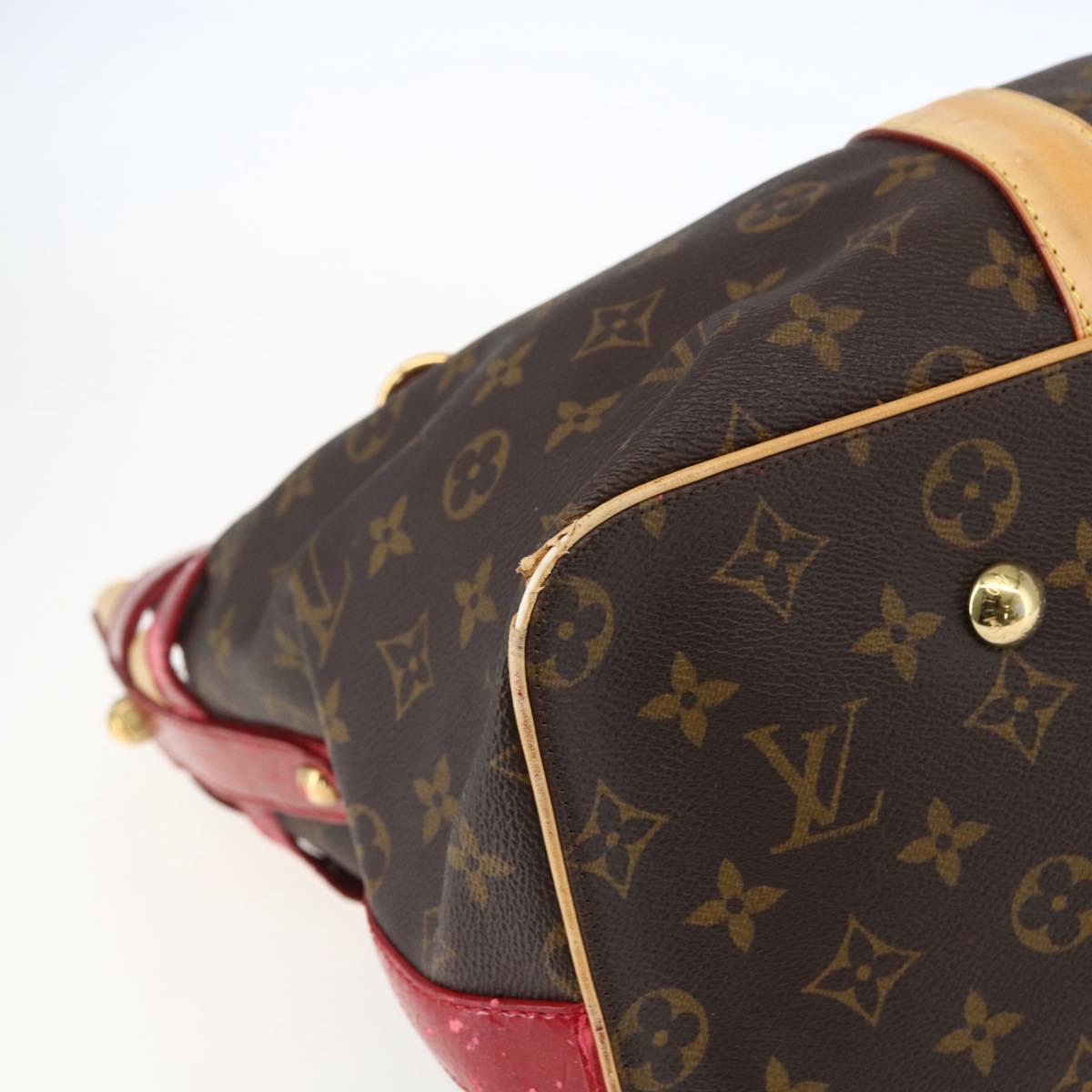 LOUIS VUITTON Monogram Ruby Sarina MM Tote Bag Red M95611 LV Auth ka2035