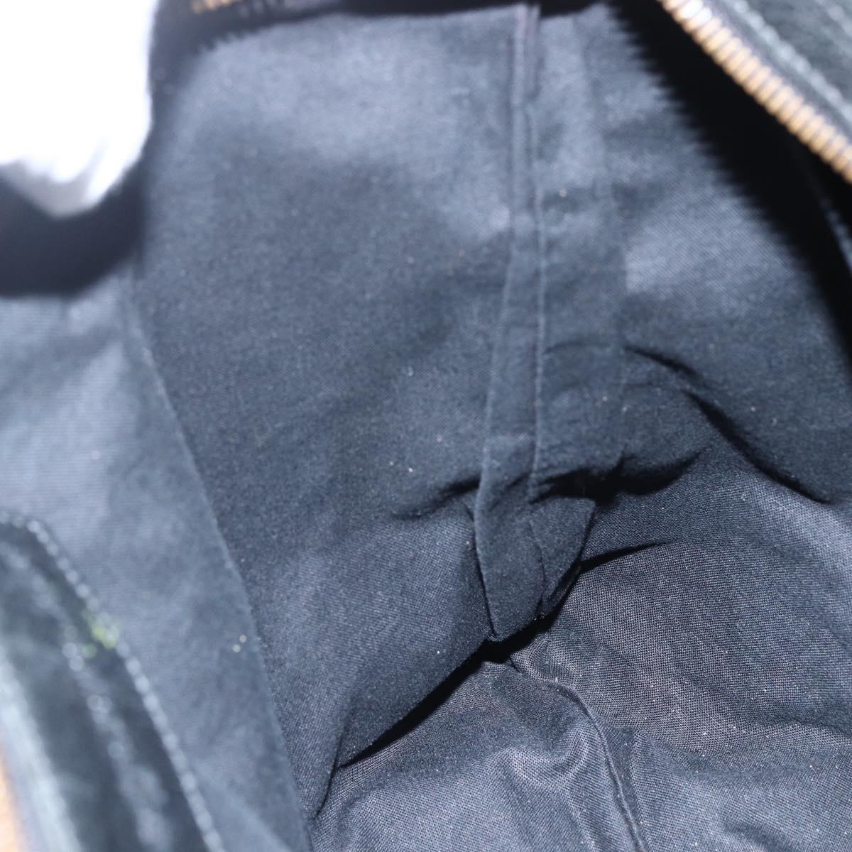 BALENCIAGA The Messenger Shoulder Bag Leather Black Auth ka2036