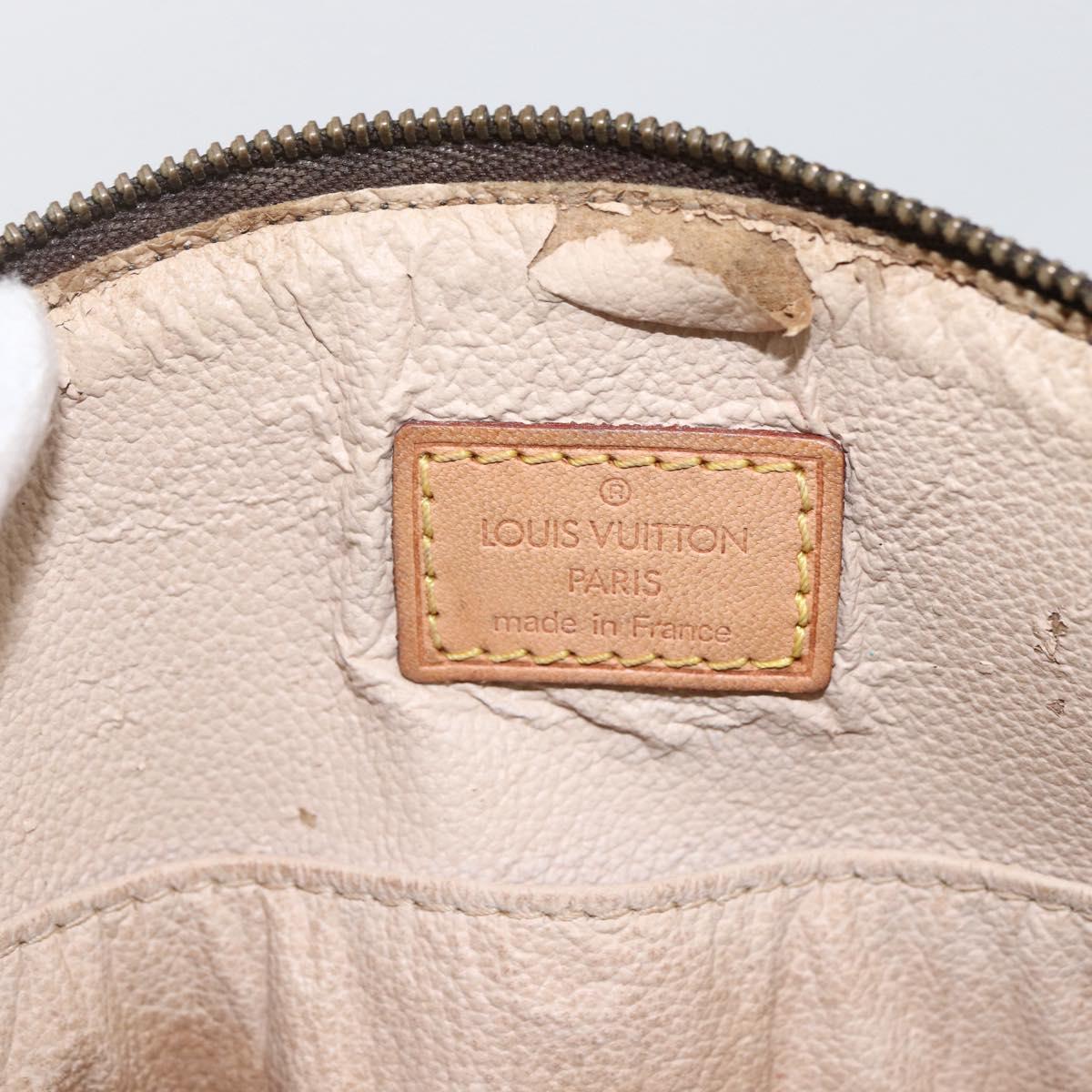 LOUIS VUITTON Monogram Trousse Demi Ronde Cosmetic Pouch M47520 LV Auth ka2037