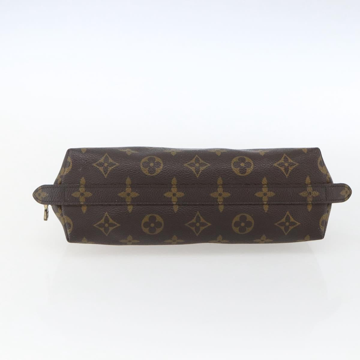 LOUIS VUITTON Monogram Trousse Demi Ronde Cosmetic Pouch M47520 LV Auth ka2037