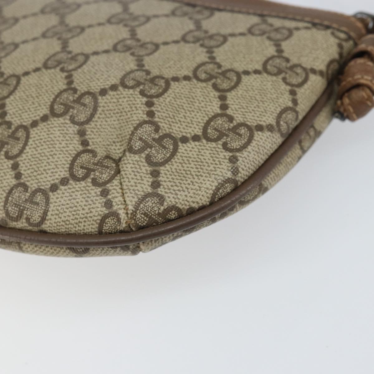 GUCCI GG Plus Supreme Shoulder Bag PVC Beige Gold 904 02 020 Auth ka2038