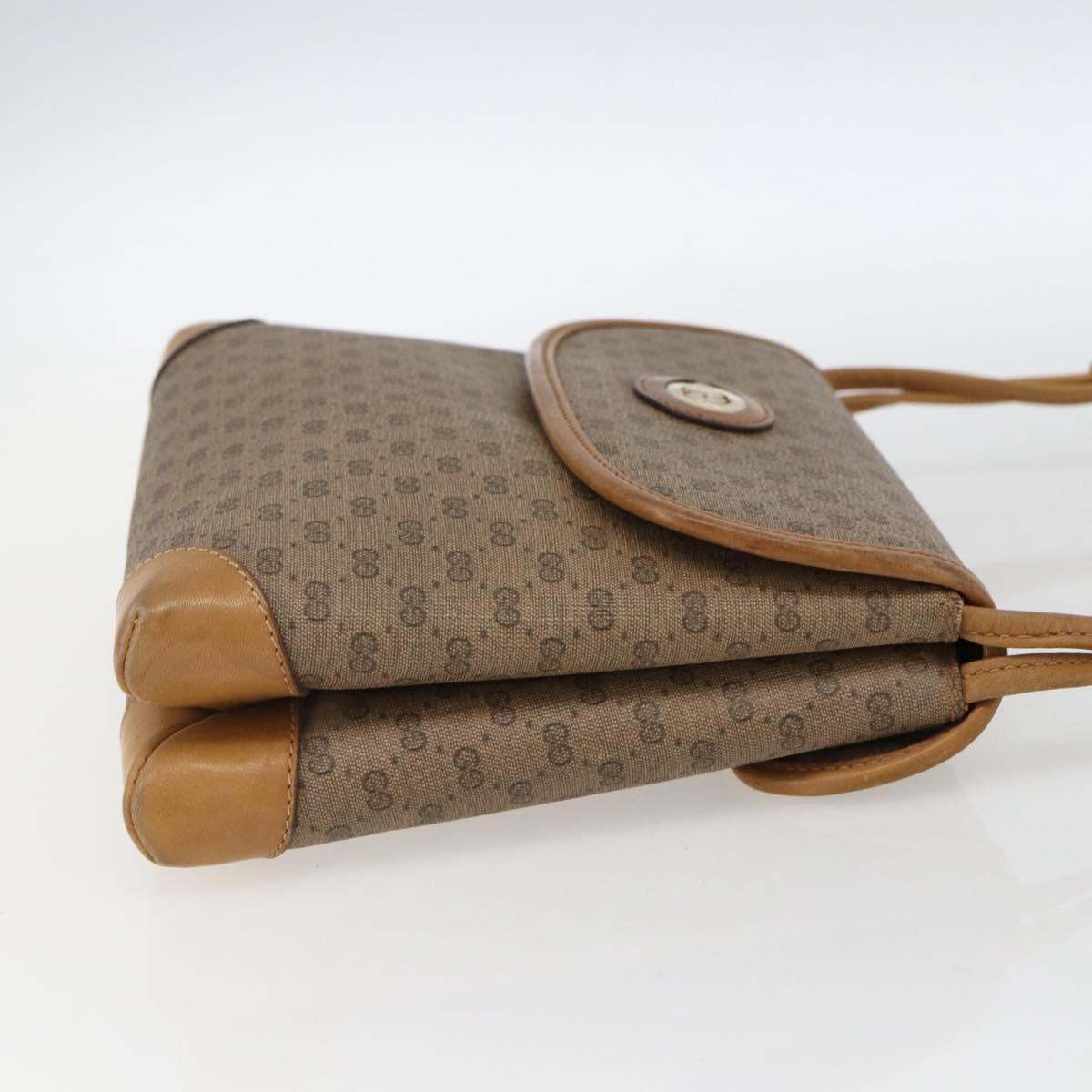 GUCCI Micro GG Supreme Shoulder Bag PVC Beige Gold 14 007 5548 Auth ka2039