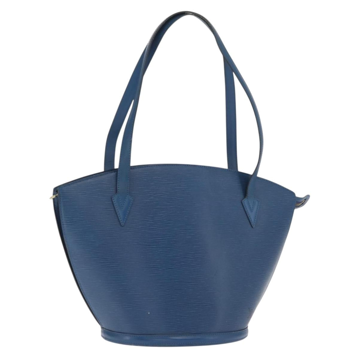 LOUIS VUITTON Epi Saint Jacques Shopping Shoulder Bag Blue M52275 LV Auth ka2040