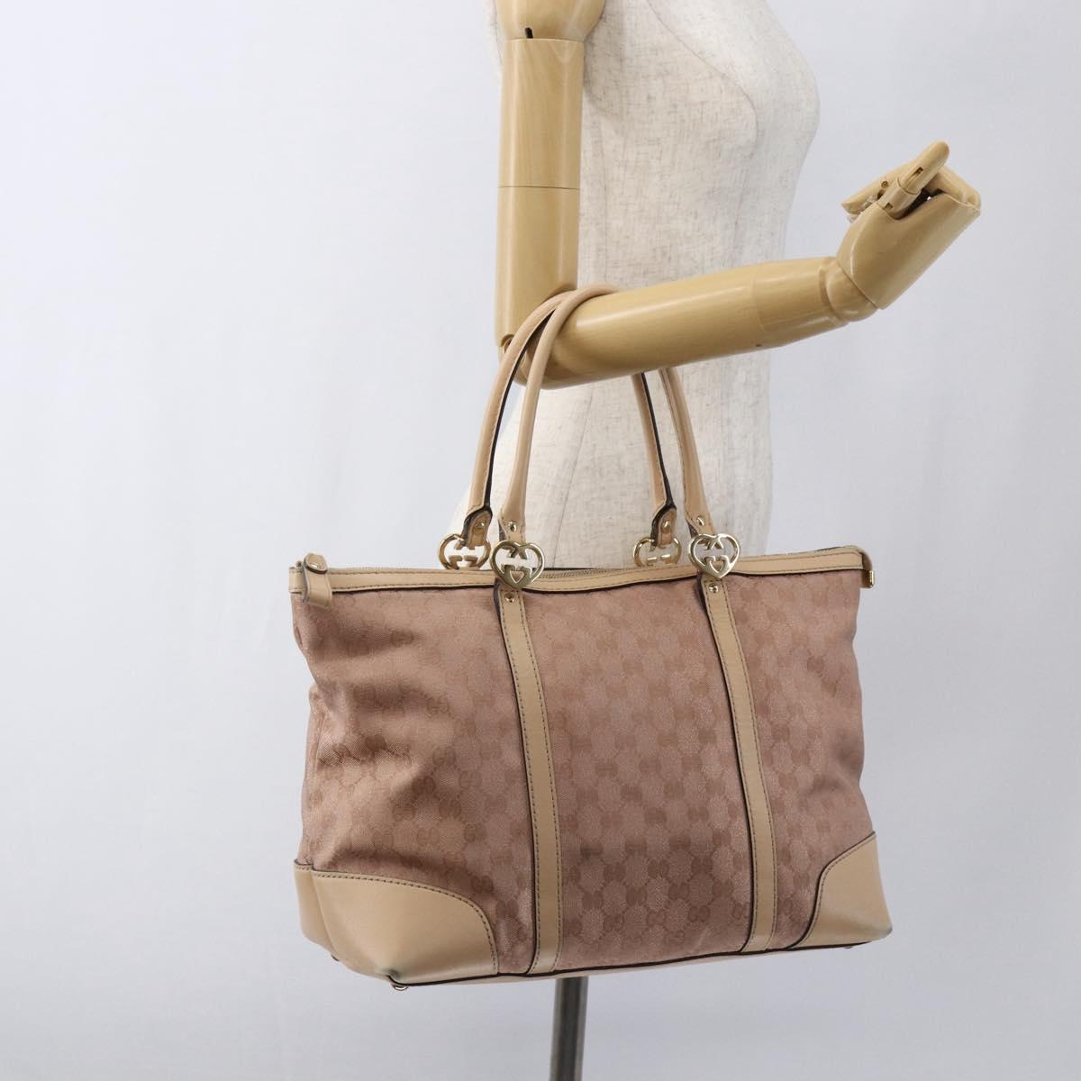 GUCCI Lovely Tote Bag Pink Gold 257068 Auth ka2044