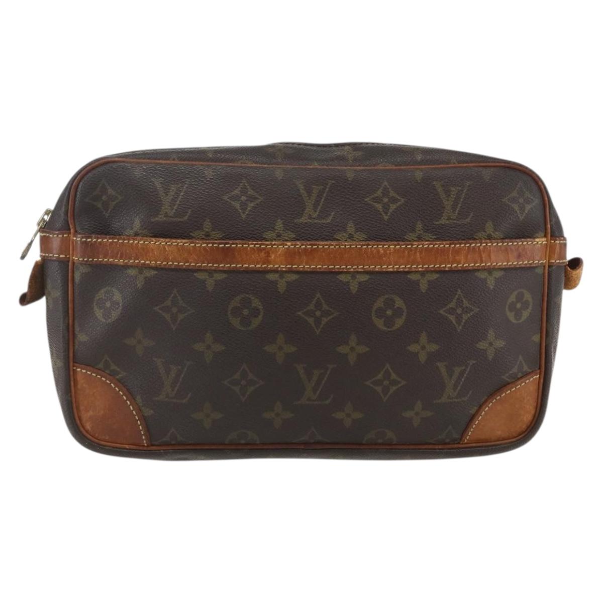 LOUIS VUITTON Monogram Compiegne 28 Clutch Bag M51845 LV Auth ka2050