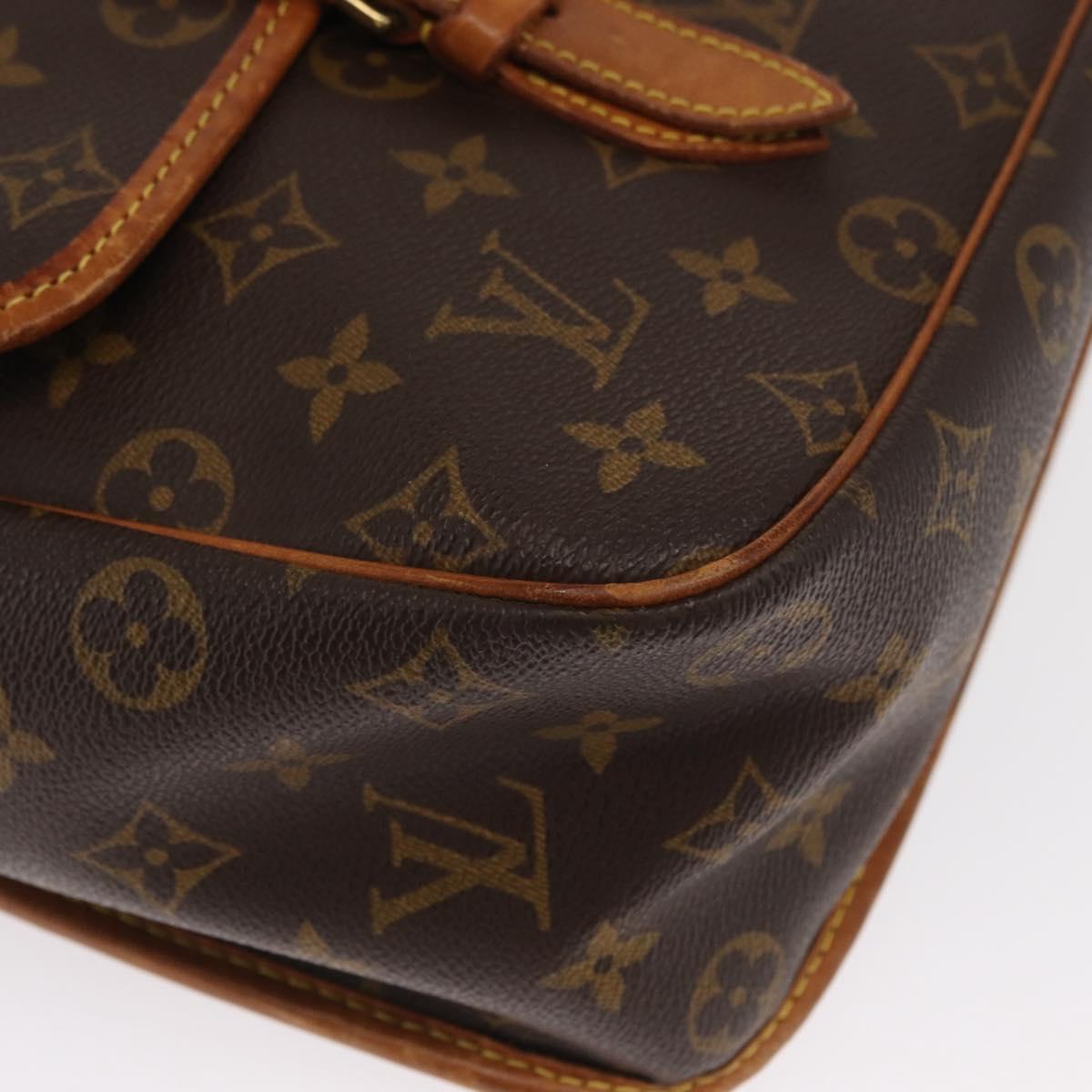 LOUIS VUITTON Monogram Gibeciere GM Shoulder Bag M42246 LV Auth ka2055