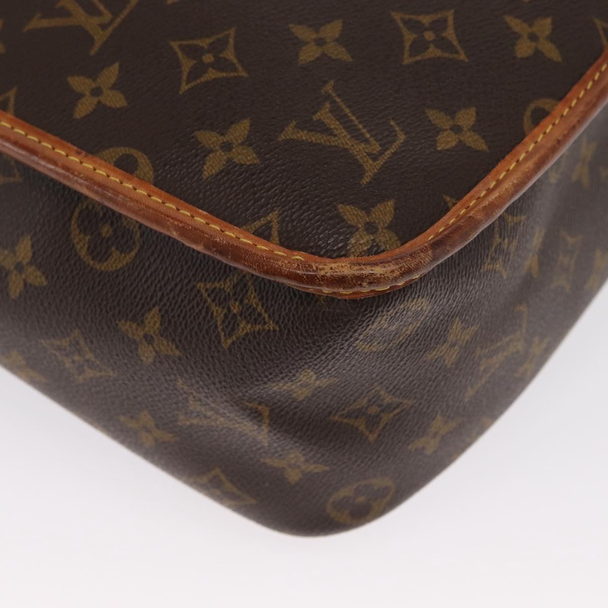 LOUIS VUITTON Monogram Gibeciere GM Shoulder Bag M42246 LV Auth ka2055