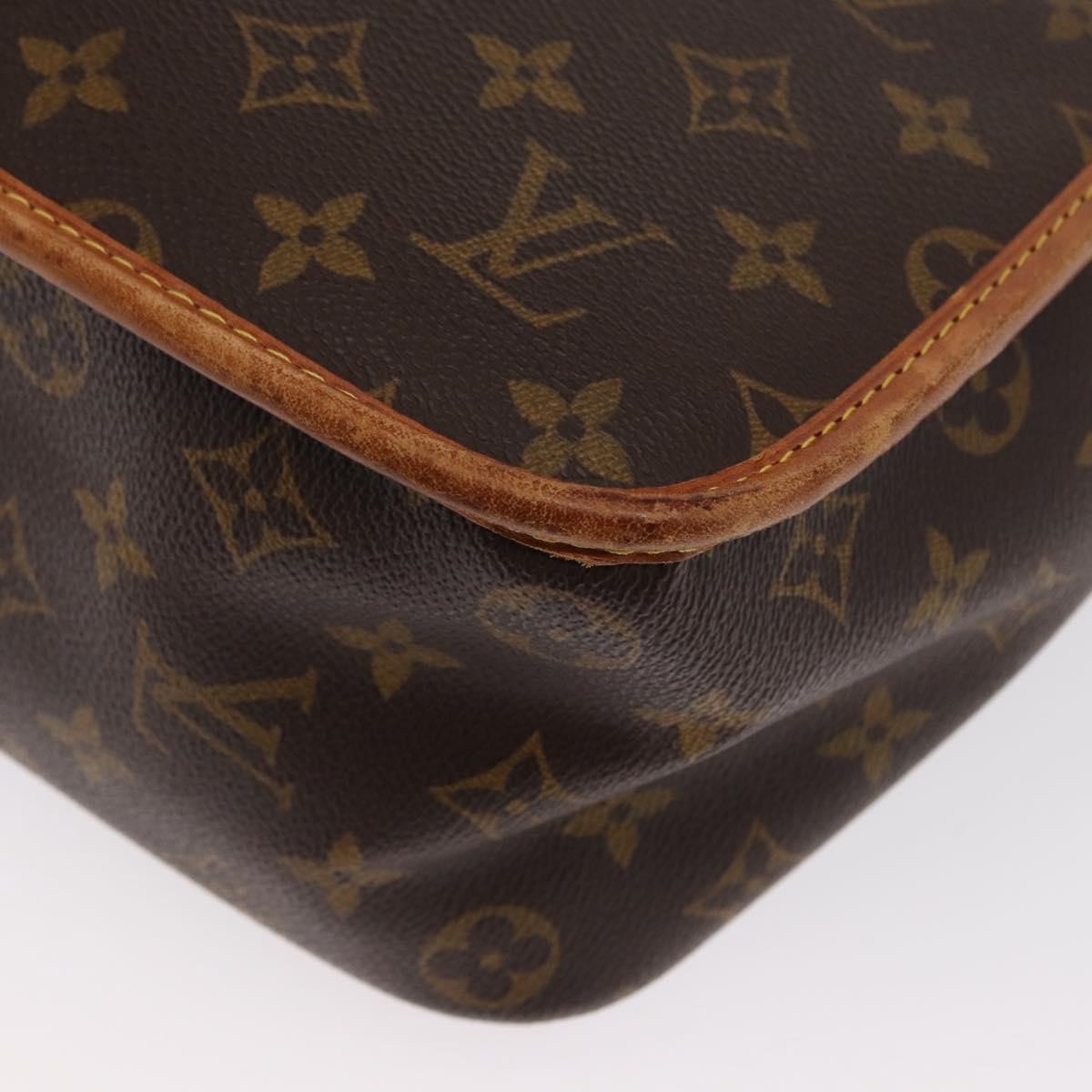 LOUIS VUITTON Monogram Gibeciere GM Shoulder Bag M42246 LV Auth ka2055