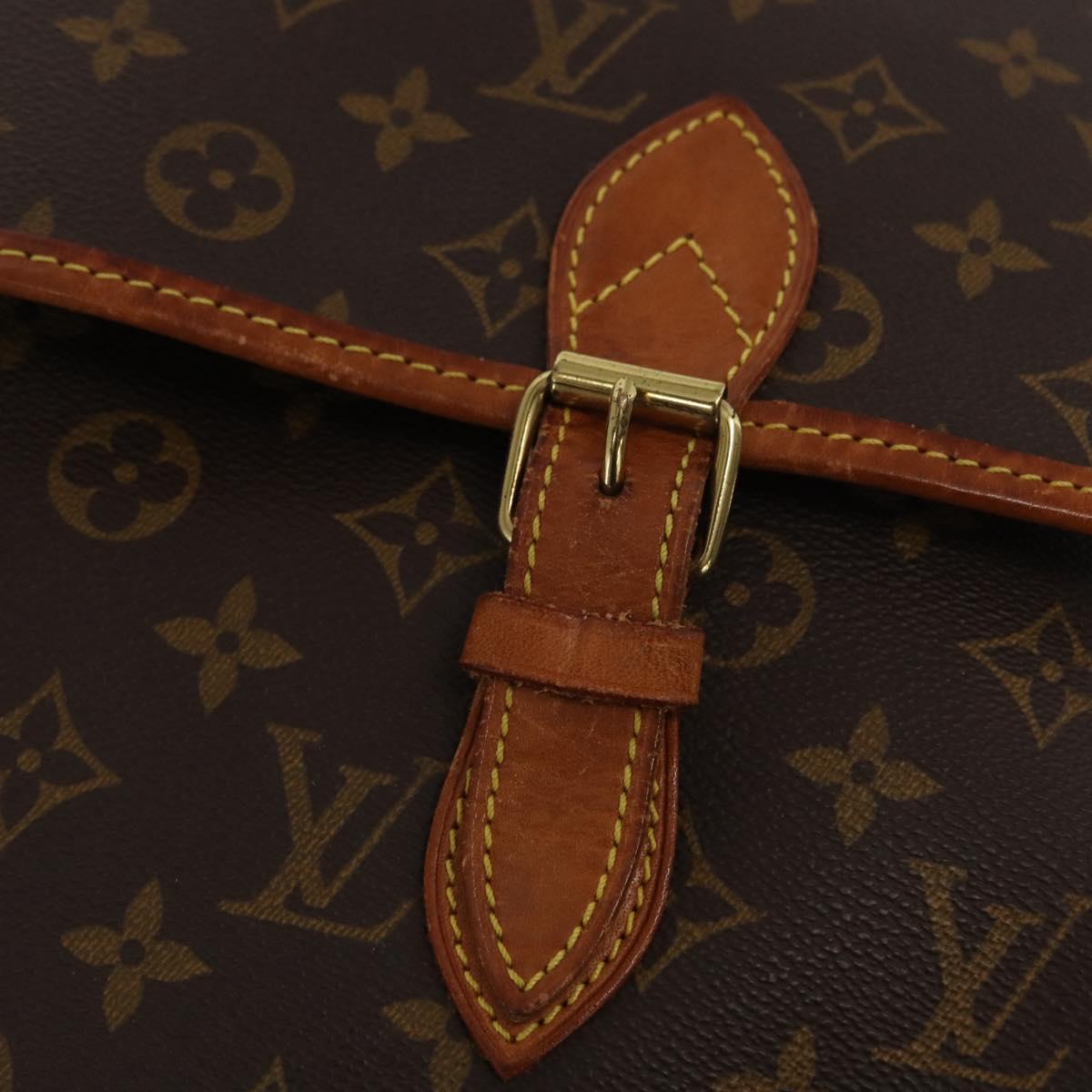 LOUIS VUITTON Monogram Gibeciere GM Shoulder Bag M42246 LV Auth ka2055