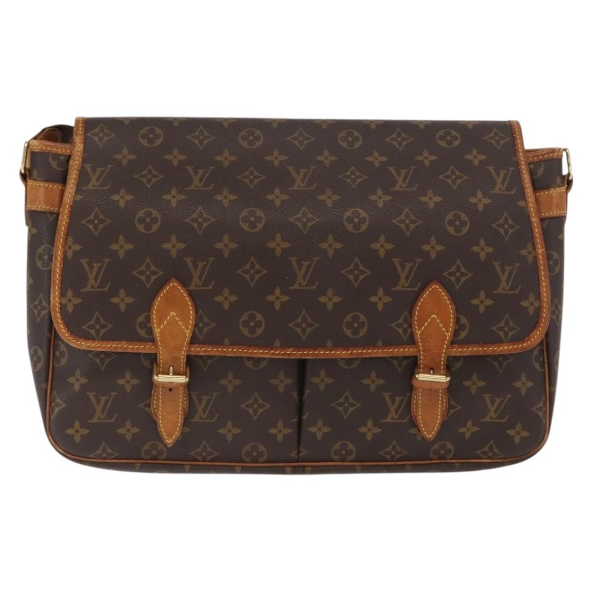 LOUIS VUITTON Monogram Gibeciere GM Shoulder Bag M42246 LV Auth ka2055