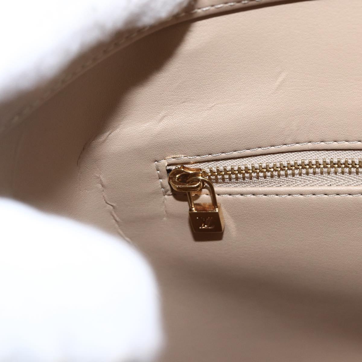 LOUIS VUITTON Monogram Vernis Houston Hand Bag Jaune M91121 LV Auth ka2056