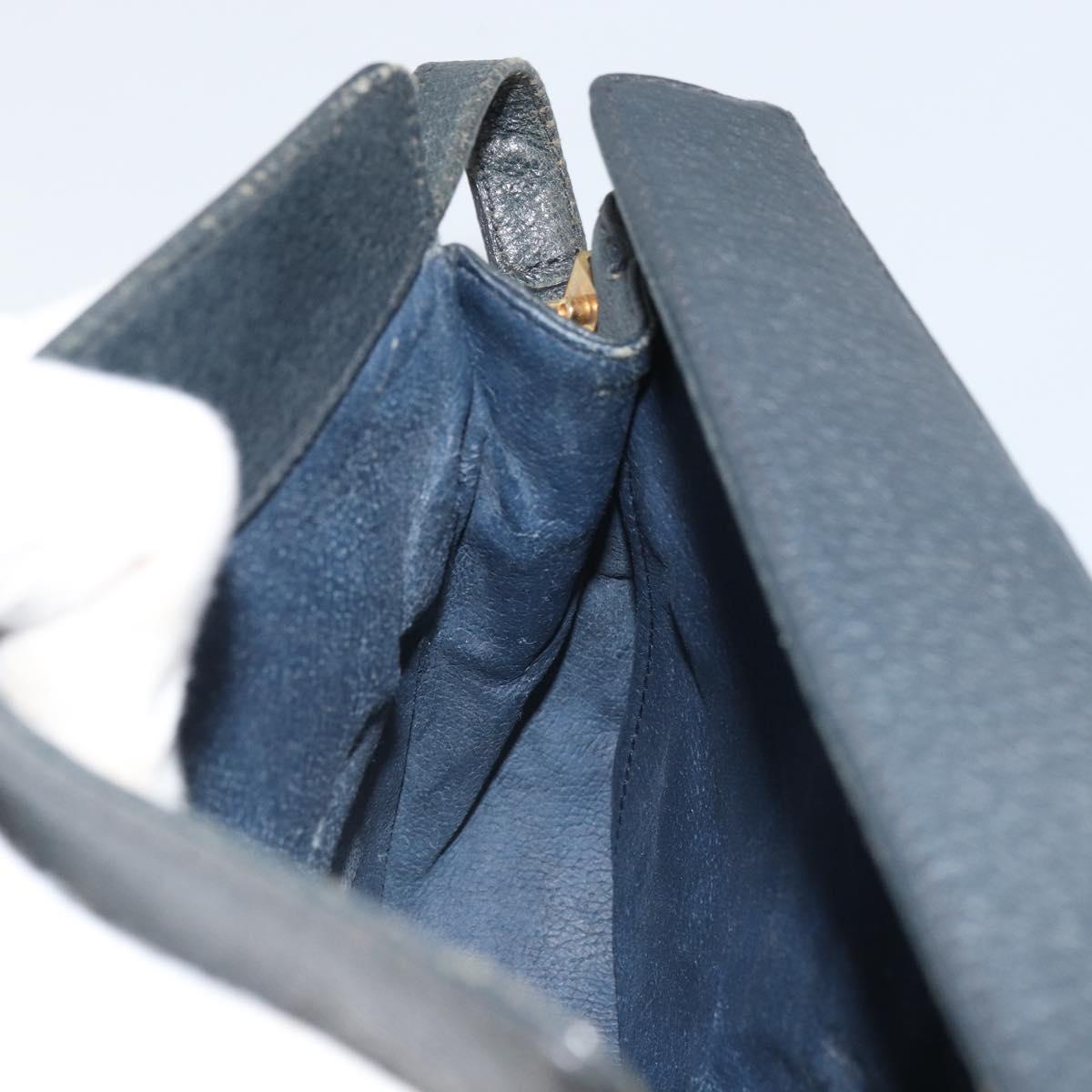 GUCCI GG Supreme Sherry Line Shoulder Bag PVC Navy Gold 116 02 024 Auth ka2058