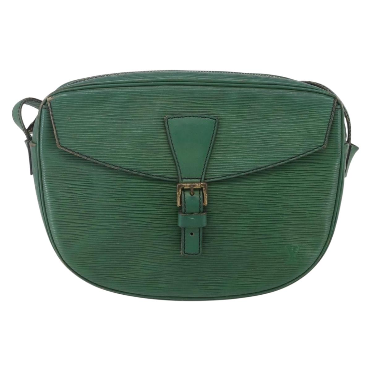 LOUIS VUITTON Epi Jeune Fille MM Shoulder Bag Green M52154 LV Auth ka206