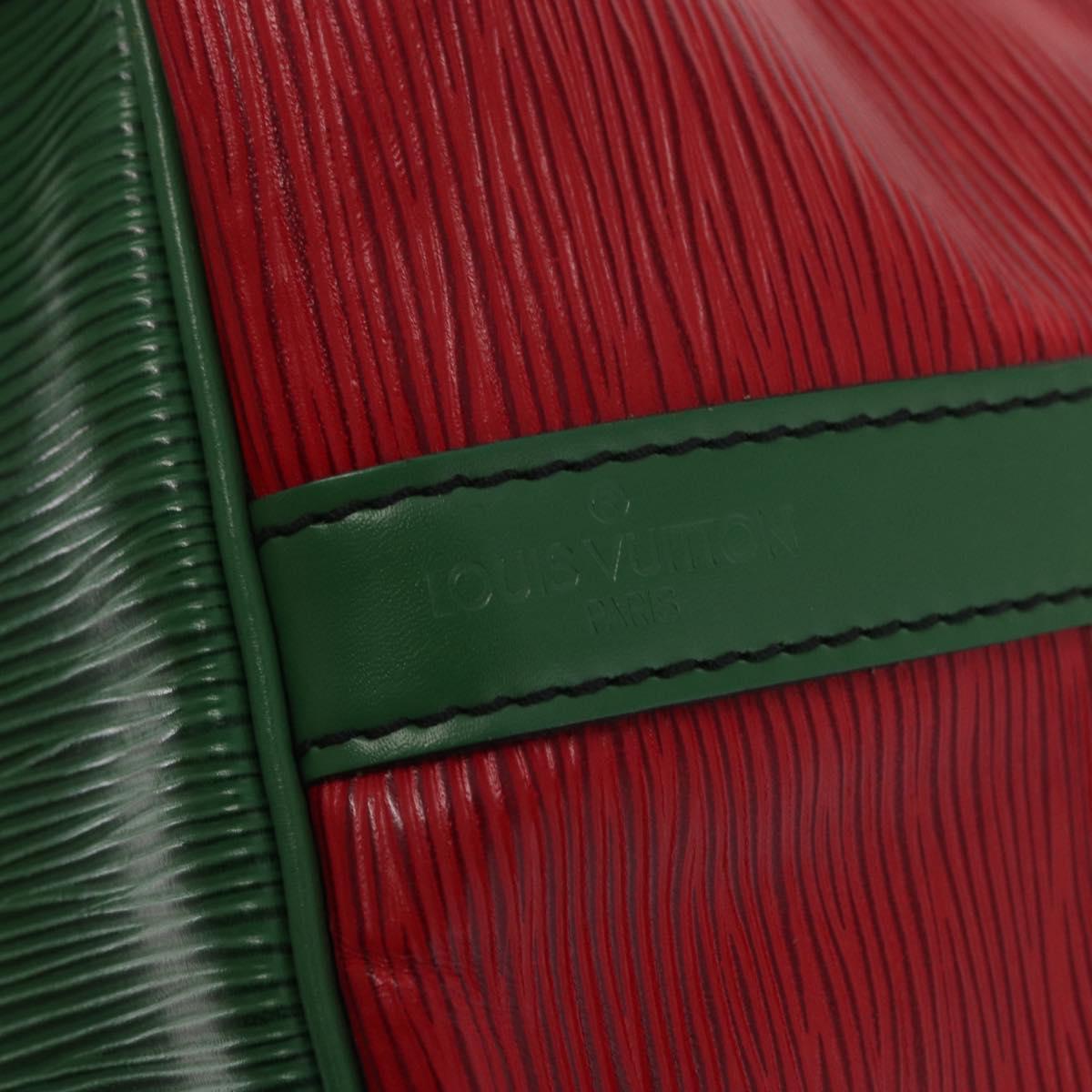 LOUIS VUITTON Epi Petit Noe Shoulder Bag Bicolor Green Red LV Auth ka2062