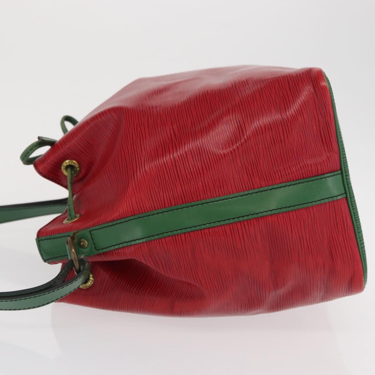 LOUIS VUITTON Epi Petit Noe Shoulder Bag Bicolor Green Red LV Auth ka2062