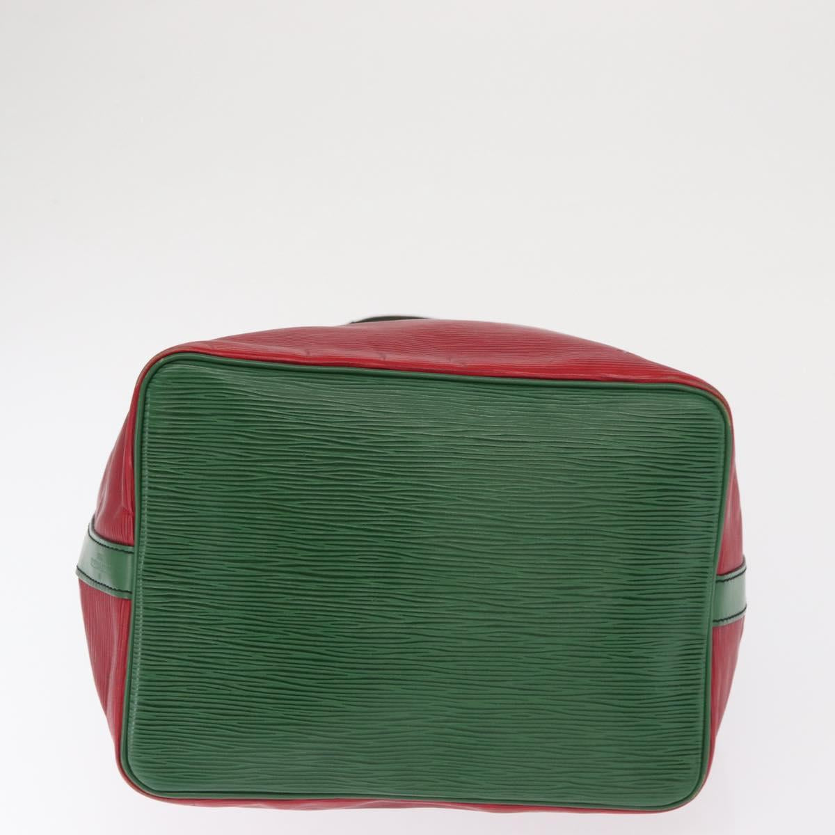 LOUIS VUITTON Epi Petit Noe Shoulder Bag Bicolor Green Red LV Auth ka2062